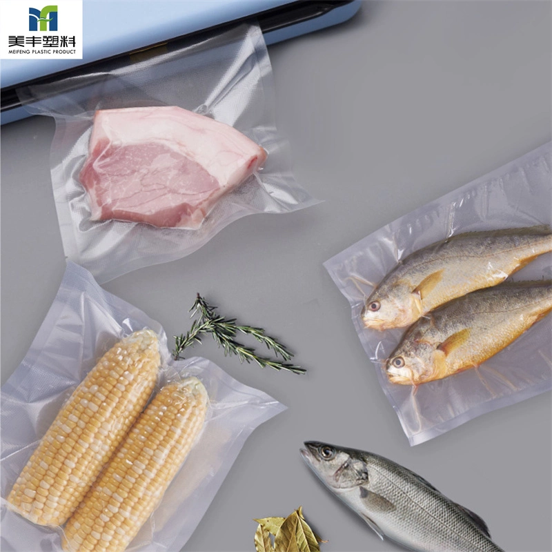 Transparent Vacuum Food Grade Three Side Seal Plastic Packaging Bag