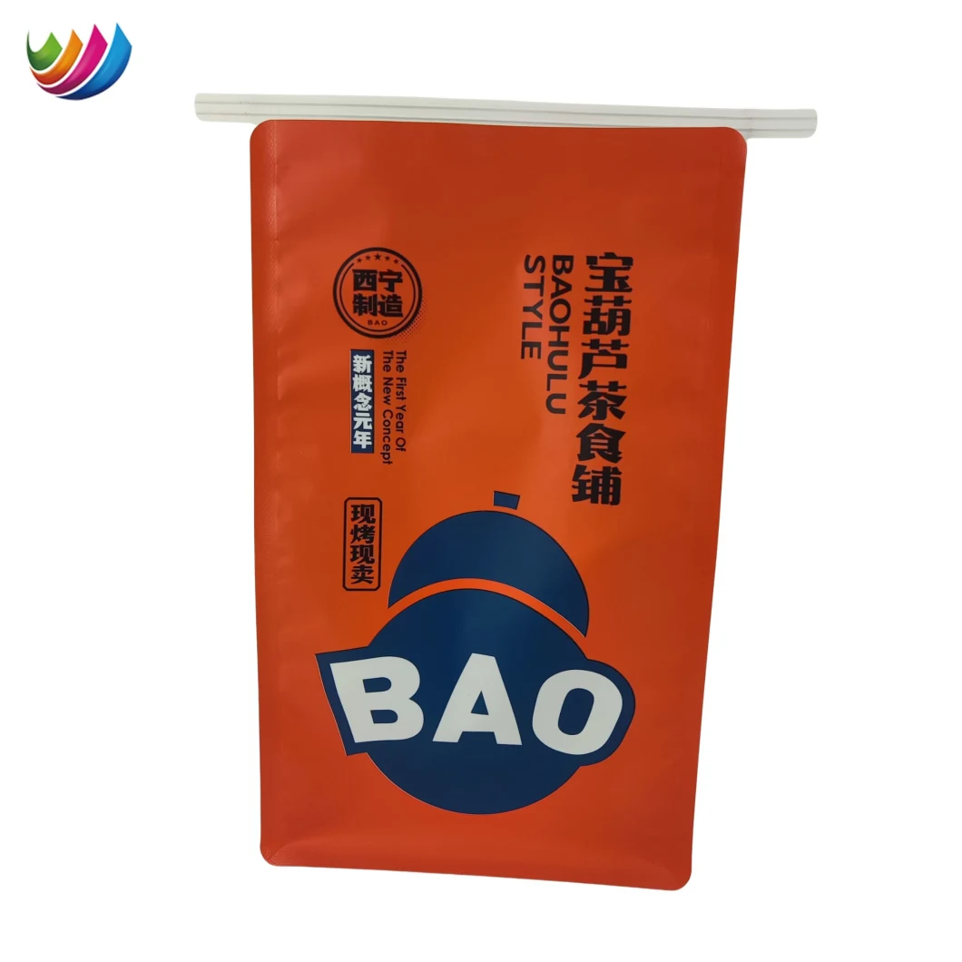 Custom Printed Paper Aluminum Foil Recycle Snacks Bag Foldable Flat Bottom Pouch