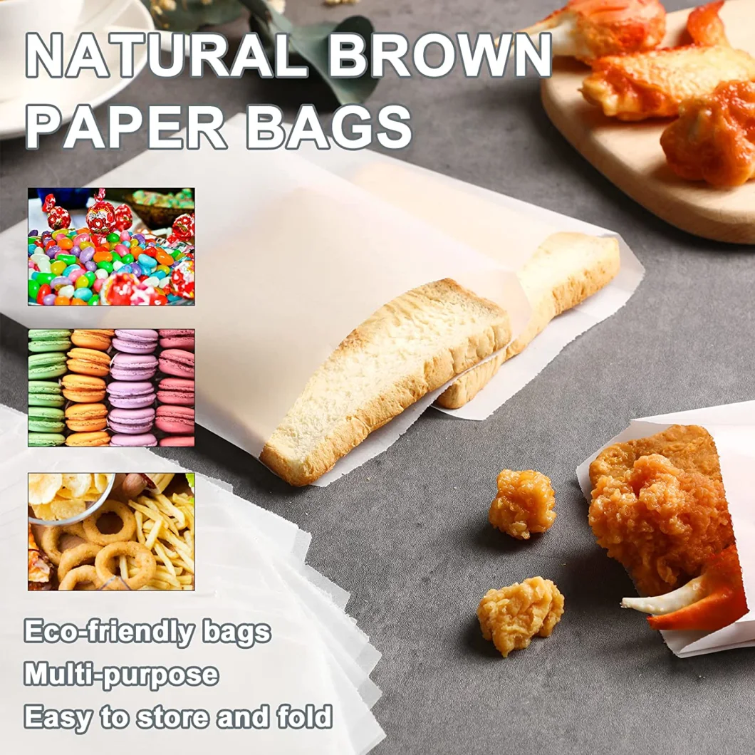 Custom Logo Printed Kraft Paper Bag for Sandwich Cookies Candy